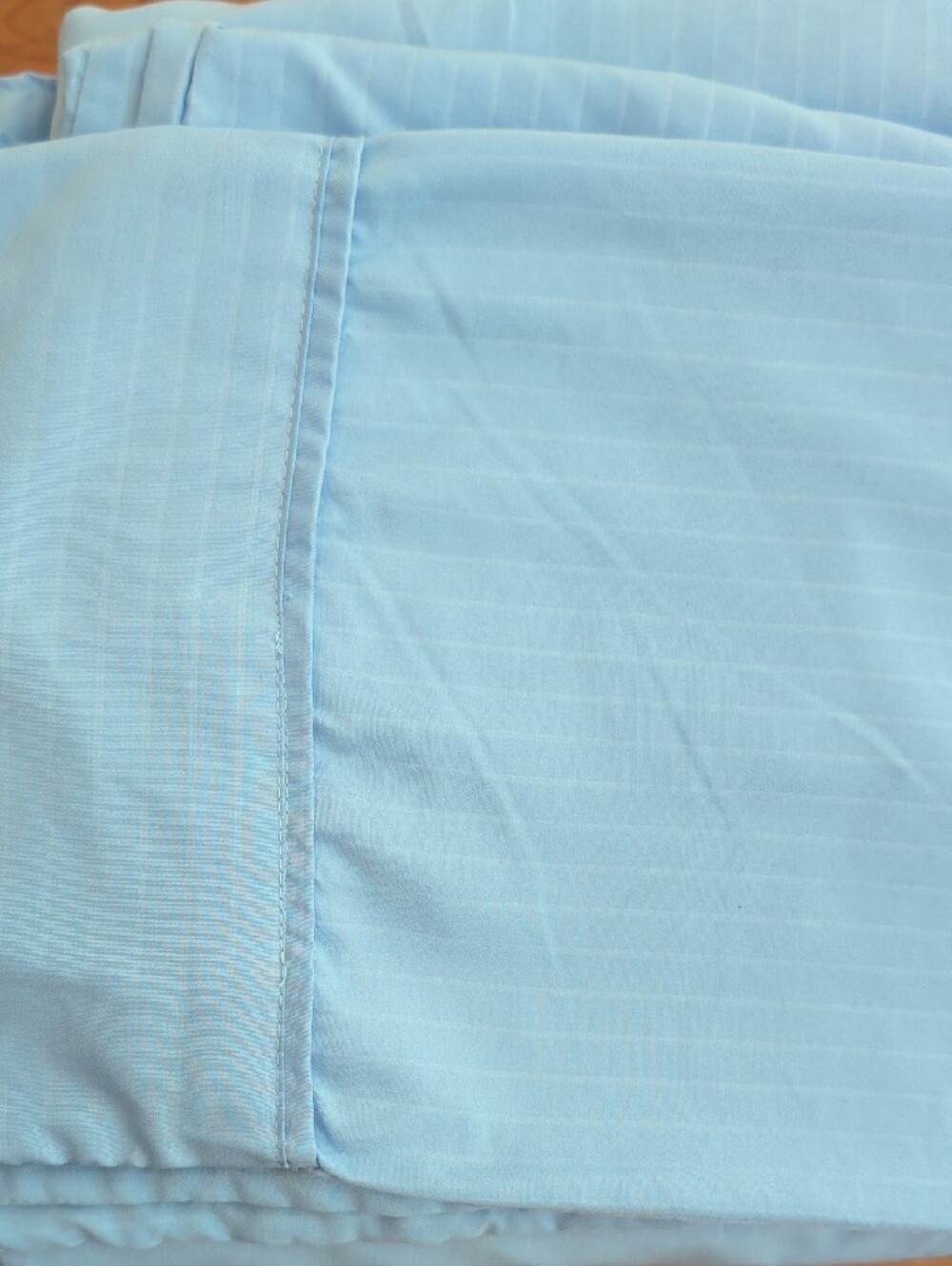 Light Blue Bed Sheet Set — Soft Pinstripe Home Bedding - Picture 2 of 5